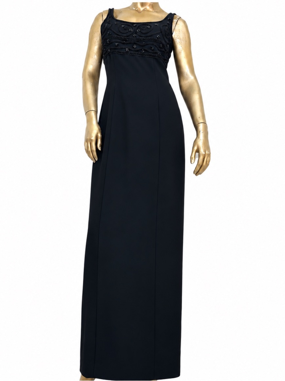 VINTAGE RIMINI BY SHAW EMBELLISHED SLEEVELESS EVENING DRESS SIZE 6, poly/nylon